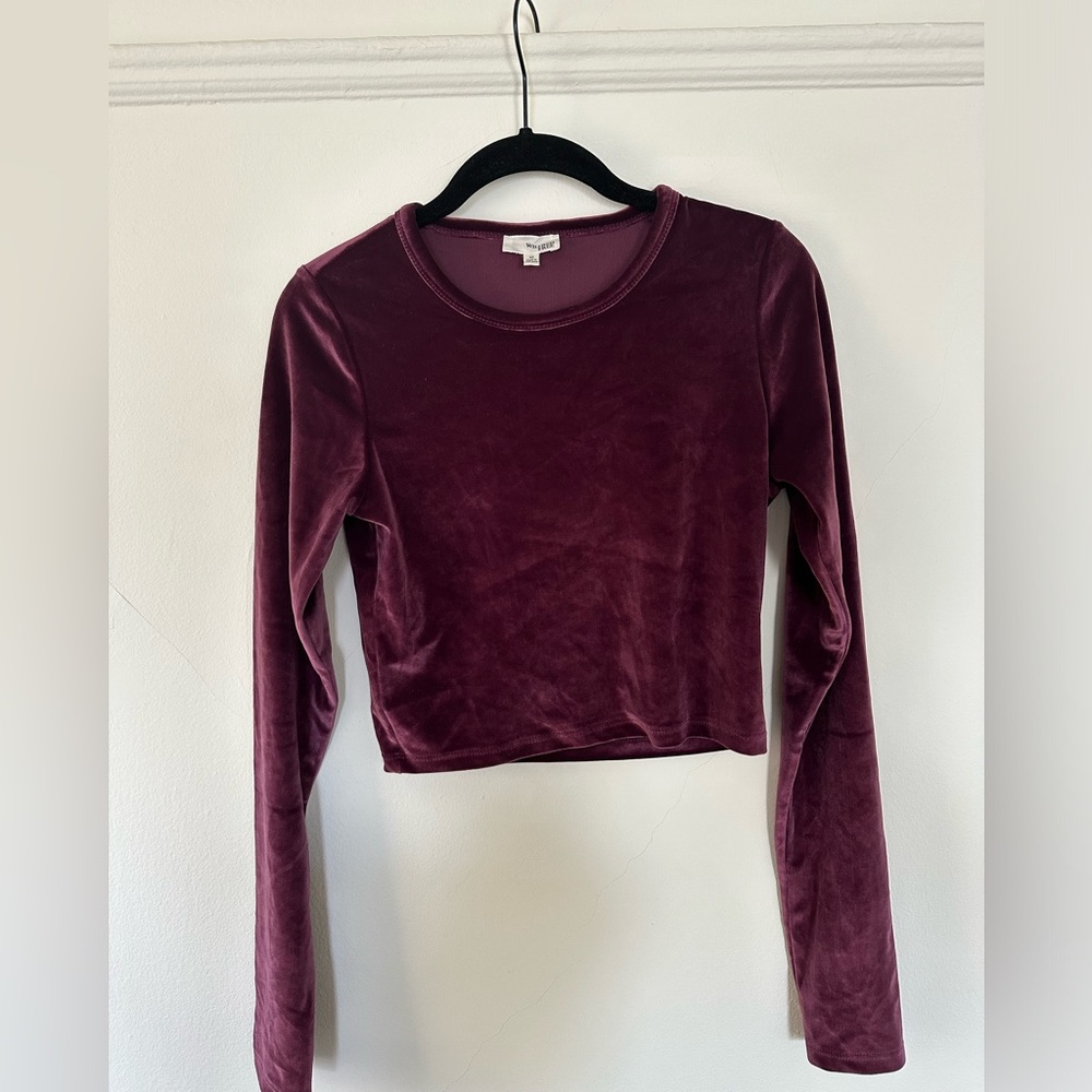 Wilfred free, small, cropped velour long sleeve